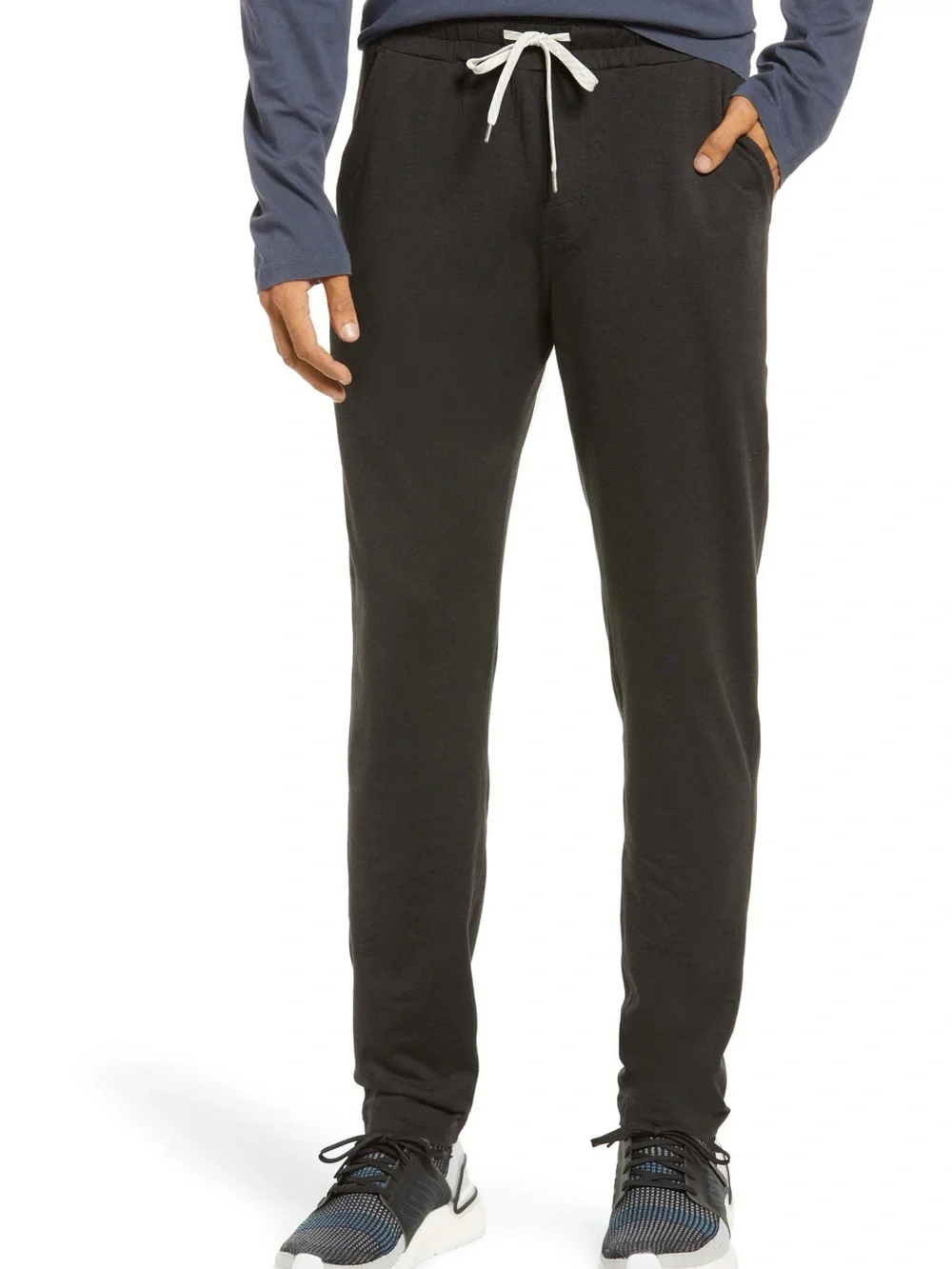 Vuori Black Sweatpants with White Drawcord